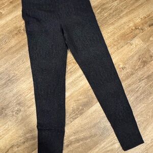 Athleta Black Marled Performance Leggings